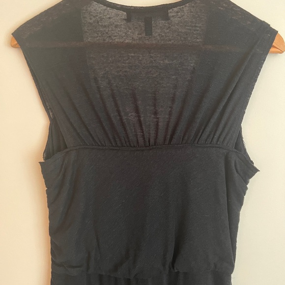 Black ROBERT RODRIGUEZ Dress sz 6- 100% linen - Picture 4 of 9